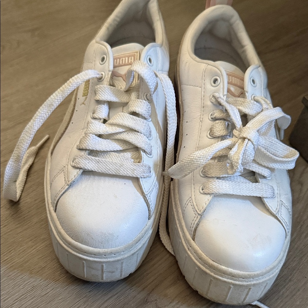 Puma White Platform Sneakers